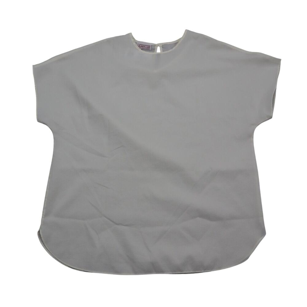Lauren Lee Shirt Womens M White Short Sleeve Crew Neck Pullover T Shirt